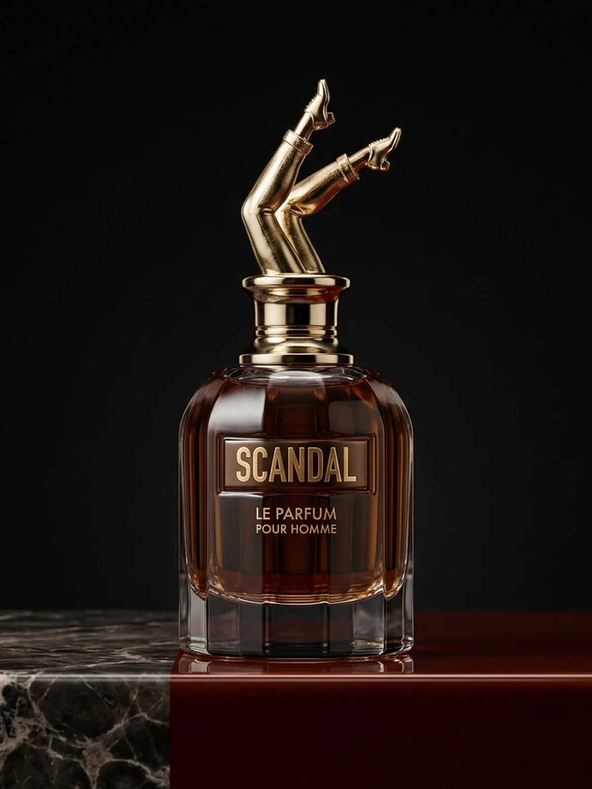 Frasco de Jean Paul Gaultier Scandal Le Parfum Pour Homme, 100 ml
